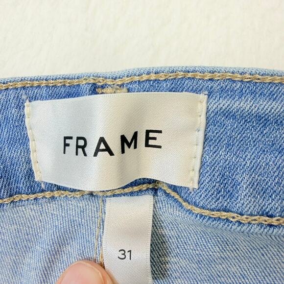 Frame Women's‎ Integrity Light Blue Wash Denim Crop Jeans Size 31 - Picture 4 of 9